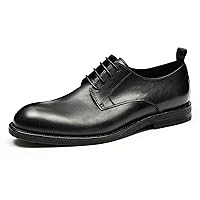 Comfort Fashion Genuine Leather Plain Toe Derby Dress Formal Shoes Oxfords for Men