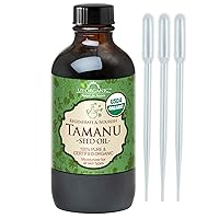 US Organic Tamanu Oil, USDA Certified Organic, 100% Pure Virgin Cold Pressed Unrefined, Dark Green Color, Sourced from Southeast Asia_Improved Cap_4oz (115 ml)