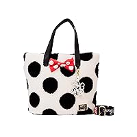 Loungefly Disney Minnie Mouse Rocks the Dots Classic Sherpa Tote Bag