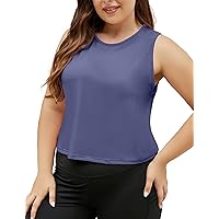 Women's Plus Size Workout Tank Tops Racerback Loose Fit Sport Athletic Tops Yoga Running Summer Shirts