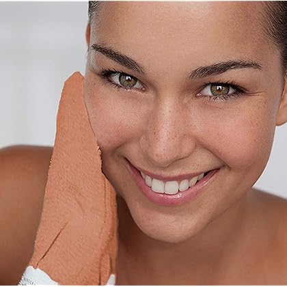 Original Kessa Exfoliating Glove - Salmon Beige - Microdermabrasion Exfoliating Mitts, Removes unwanted dead skin, dirt and grime and Keratosis Pilaris. Great for spray tan removal. 1 unit
