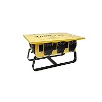 Southwire 019703R02 6506UGSX 50A Temp PWR X-TREME Box 6-Straight Blade SLED Base, 1 Pack, Yellow