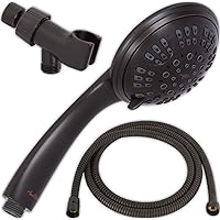 6 Function Handheld Shower Head Bundle - Adjustable High Pressure Rainfall Spray In Removable Hand Held Showerhead With Shower Arm Mount And Stainless Steel Hose, 2.5 GPM - Oil-Rubbed Bronze
