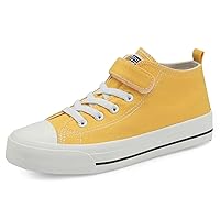 Toddler Little Kid Sneakers Boys and Girls Canvas Shoes High Top Casual Lightweight Classic Adjustable Strap Sneakers