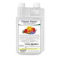 Flower Power 5-16-4 with 5% Added Calcium | All Natural Liquid Blooming Fertilizer Concentrate | Indoor and Outdoor Use | NPK Food for Flowers, Plants, Gardens, Trees, Grasses, Shrubs & More (32 oz)