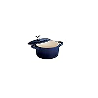 Tramontina Covered Small Cocotte Enameled Cast Iron 24-Ounce, Gradated Cobalt, 80131/073DS