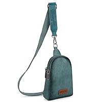 Wrangler Small Sling Bag for Women Fanny Packs Crossbody Bags Leather Chest Bag Cross Body Purse for Gift,WG87-210A-TQnew