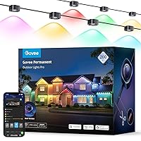 Govee Permanent Outdoor Lights Pro, 200ft with 120 RGBIC LED Lights for Daily and Accent Lighting, 75 Scene Modes for Mother's Day, IP67 Waterproof, Works with Alexa, Matter, Black