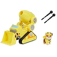 Paw Patrol, Rubble’s Deluxe Movie Transforming Toy Car with Collectible Action Figure, Kids Toys for Ages 3 and up