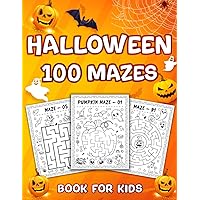 Halloween Mazes Book For Kids: 100 Big and Easy Amazing Maze Activity Pages for Kids Designed to Help Kids Develop their Problem-Solving Skills with ... With Solutions. (Halloween Gift For Kids)