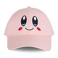Anime Kirby Baseball Cap Adjustable Embroidery Baseball Hat for Women Men Printed Cotton Dad Hat