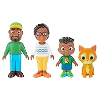 CoComelon Cody’s Family 4 Figure Set - Family and Friends - Includes Cody, Cody’s Mom, Cody’s Dad, and Pickles The Cat - Toys for Kids, Infants and Preschoolers