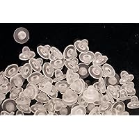 10mm Clear Rubber Earnuts/Earwire Stoppers Soft Cushion Hypoallergenic Posts Holders