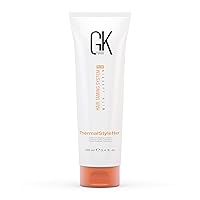 GK HAIR Global Keratin ThermalStyleHer Hair Cream (3.4 Fl Oz/100ml) - Thermal Styling Blow Dry Heat Protectant Cream - Anti Frizz Damage Protection Styling Cream for All Hair Types