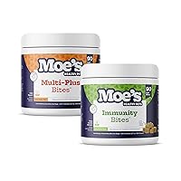 Moe's Natural Defense Bundle - Moe's Immunity Chews & Moe's Multivitamin Chews (90 Count Each)
