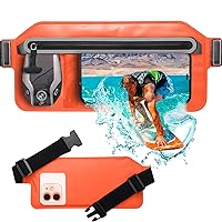 Waterproof Phone Pouch,Waterproof Fanny Pack,IPX8 Waterproof Phone Case with Adjustable Waist Strap,Compatible with iPhone Galaxy Whole Series up to 7