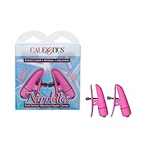 CalExotics Nipplettes Vibrating Nipple Clamps, Pink