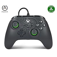 PowerA Advantage Wired Controller for Xbox Series X|S - Celestial Green, Black Xbox Controller with Detachable 10ft USB-C Cable, Mappable Buttons, Trigger Locks and Rumble Motors, Officially Licensed for Xbox