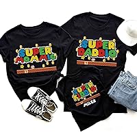 Personalized Super Daddio Shirt, Super Mommio Shirt, Super Kiddio Shirt, New Super Daddio Mommio T-Shirt Couple Family Gift Tee, Daddio Shirt, Gamer Dad Mom Kid Family Matching Shirts
