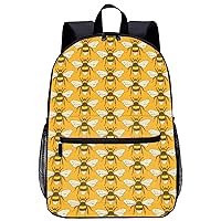 Vintage Bumble Bee 17 Inch Laptop Backpack Lightweight Work Bag Business Travel Casual Daypack