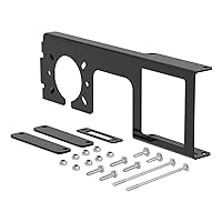 58003 Easy-Mount Vehicle Trailer Wiring Connector Mounting Bracket for 2-1/2-Inch Receiver, 4 or 5-Way Flat, 6 or 7-Way Round, GLOSS BLACK POWDER COAT