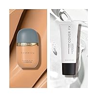 COVER FX Power Play Buildable Medium to Full Coverage Foundation, M2 + Gripping Makeup Primer