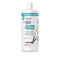 Essential Oxygen BR Certified Organic Brushing Rinse, Cinnamint, 32 Ounce (Pack of 1), All Natural Mouthwash for Whiter Teeth, Fresher Breath, and Happier Gums, Alcohol-Free Oral Care