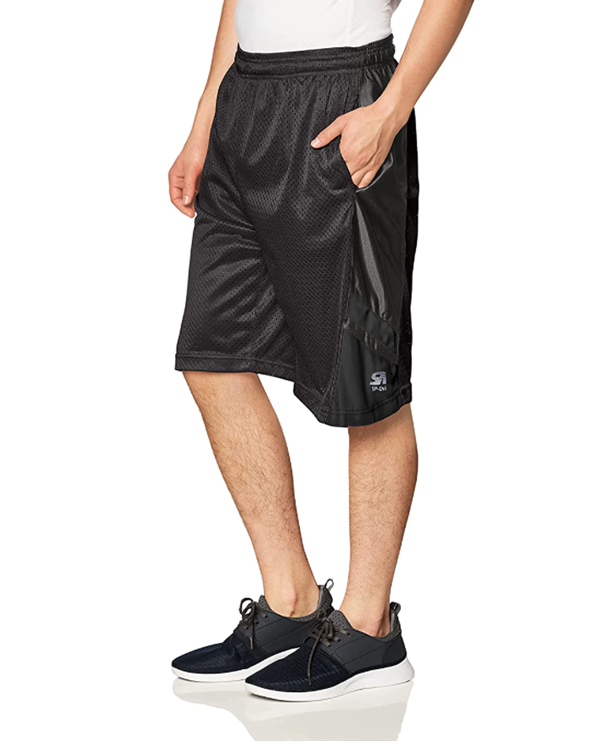 Southpole Men's Athletic Gym Mesh Shorts with Pockets, Lightweight, Quick Dry, Breathable