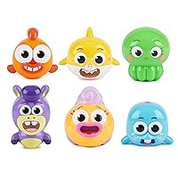 WowWee Baby Shark's Big Show! 6-Pack Collectible Figures – Official Toys – Includes Baby Shark, William, and Friends