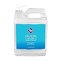 ID Glide 128 fl oz Water Based Personal Lubricant Hypoallergenic Lube for Men Women and Couples, Liquid Glide Natural Feel for Pleasure, Made in USA by ID Lubricants