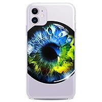 TPU Case Compatible with Apple iPhone 12 Pro Max 2020 New Back Cover 6.7 inches Blue Rainbow Eye Soft Cute Design Print Flexible Silicone Green Slim fit Boy Stylish Woman Clear Colorful Cute