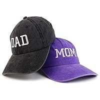 Capital Mom and Dad Pigment Dyed Couple 2 Pc Cap Set