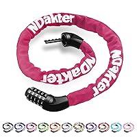 NDakter Bike Chain Lock, 5 Digit Combination Heavy Duty Anti Theft Bicycle Chain Lock, 3.2/4.27 Feet Long Security Resettable Bike Locks for Bike, Bicycle, Scooter, Motorcycle, Door, Gate, Fence