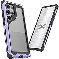 Ghostek Atomic Slim Galaxy S24 Ultra Case with Shockproof Military Grade Aluminum Bumper, Clear Back and Wireless Charging Compatible Phone Cover Designed for 2024 Samsung S24 Ultra (6.8