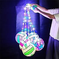 LED Light Up Bobo Balloon 3 Packs Glowing Ball Luminous Portable Rainbow Bouncy Ball Elderly Fitness Ball Inflatable Toy Ball Colorful Flashing Lights Children Toys