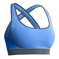 SNKSDGM Sports Bra for Women Wirefree Comfort Crop Tank Top Padded Workout Gym Activewear Bras