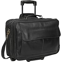 Wheeled Briefcase, Black, One Size