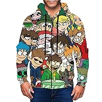 Anime Manga Eddsworld Full Zip Hoodie Men'S Casual Tops Fashion Long Sleeve Sweatshirt Pullover Hoody