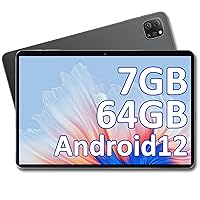 OSCAL 𝘽𝙡𝙖𝙘𝙠𝙫𝙞𝙚𝙬 Tablet 10.1 Inch 7GB RAM 64GB ROM 2TB, 2023 Latest PAD70 Android 12 Tablet with 13MP Dual Camera, WiFi, BT5.0, 1280x800 IPS HD Touch Screen,6580mAh Tablets (Grey)