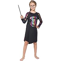 Harry Potter Girls Hogwarts Rainbow Hologram Raglan Nightgown Pajama