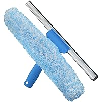 Unger Professional Microfiber Window Combi: 2-in-1 Professional Squeegee and Window Scrubber, 14