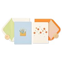 Papyrus Blank Cards with Envelopes, Flowers (2-Count)