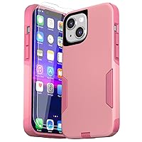 for iPhone 13 Case with 2 Screen Protector Tempered Glass, Heavy Duty Military Grade Full Body Protection Phone Case Shockproof Drop-Proof 6.1