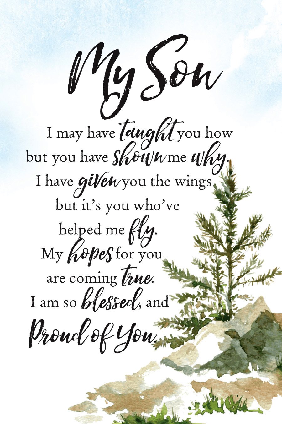 Mua My Son Wood Plaque with Inspiring Quotes 6 inches x 9 inches - Elegant  Vertical Frame Wall & Tabletop Decoration | Easel & Hanging Hook |  Christian Family Religious Home Decor