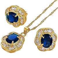 RIZILIA Blossom Jewellery Set Pendant with 45cm(18