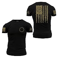 Grunt Style USA Rifle Flag Men's T-Shirt