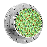 Tropical Leaves and Toucan Birds 60 Minute Visual Timer Kitchen Timer Countdown Timer Clock for Cooking Meeting Learning Work