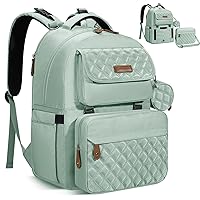 Maelstrom Diaper Bag Backpack,29L-45L Expandable Large Baby Bag for 2 Kids/Twins with Removable Cross Body Bottle Bag for Mom/Dad,Stylish Nappy Bag Gift for Boys/Girl-Mothers Day Gifts-Mint Green