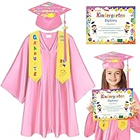 Kindergarten Graduation Gown Cap Set with 2024 Tassel Stole Preschool Graduation Set