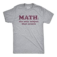 Mens Math The Only Subject That Counts Tshirt Funny School Teacher Pun Novelty Tee